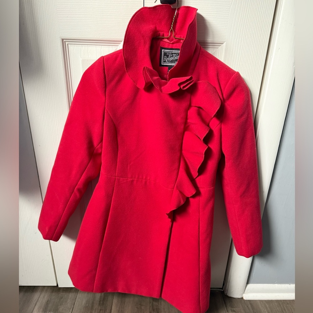 Rothschild Bright Red Kids Pea Coat